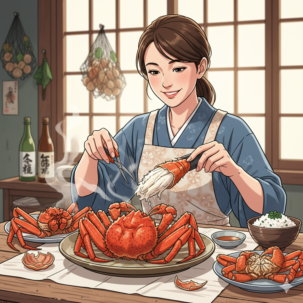 毛ガニの食べ方