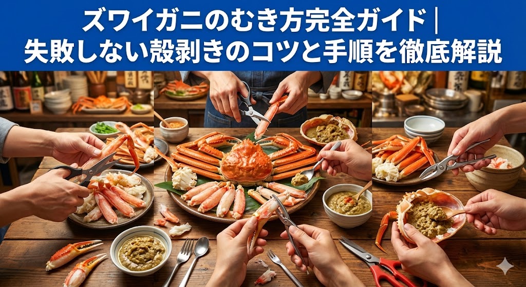 ズワイガニのむき方完全ガイド｜失敗しない殻剥きのコツと手順を徹底解説