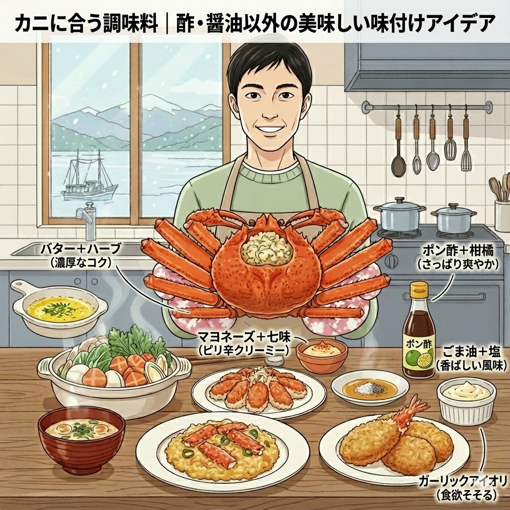 カニに合う調味料｜酢・醤油以外の美味しい味付けアイデア