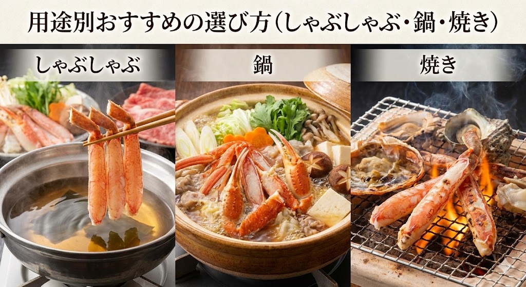 用途別おすすめの選び方(しゃぶしゃぶ・鍋・焼き)