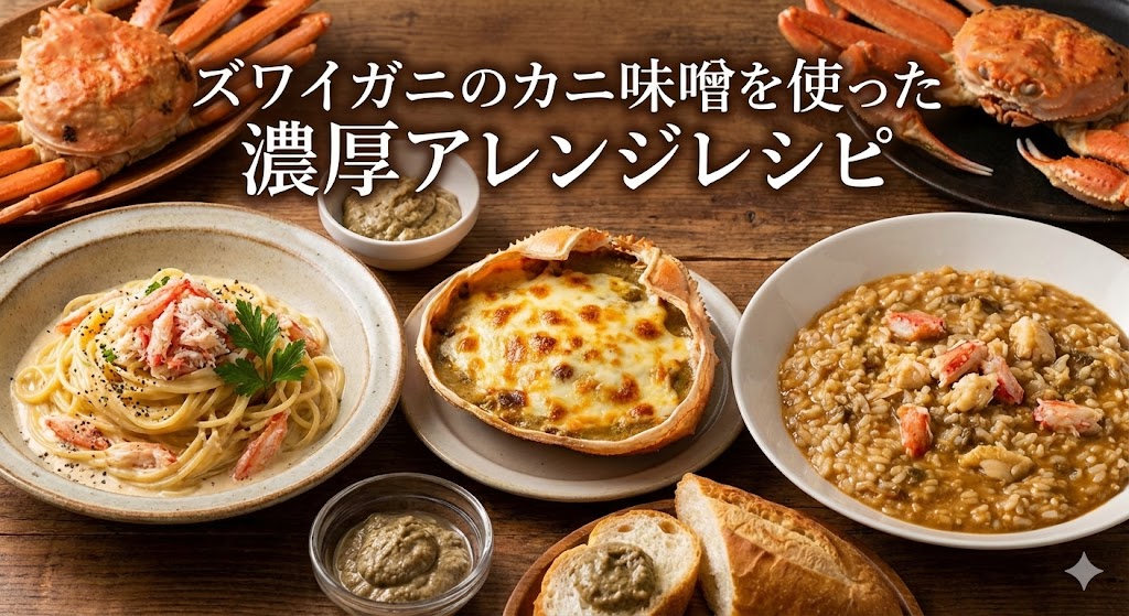 ズワイガニのカニ味噌を使った濃厚アレンジレシピ