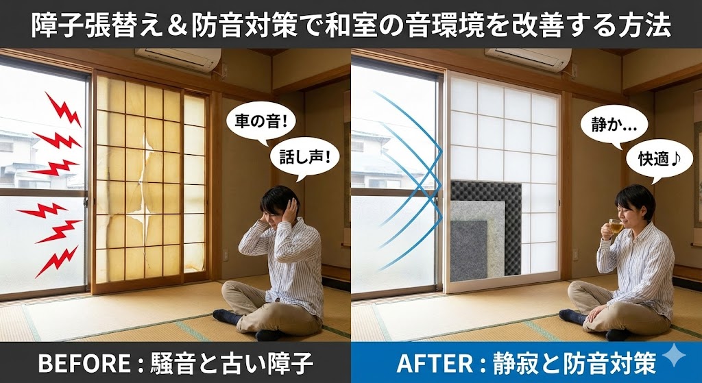 障子張替え＆防音対策で和室の音環境を改善する方法