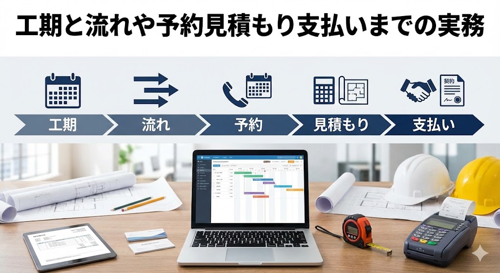 工期と流れや予約見積もり支払いまでの実務