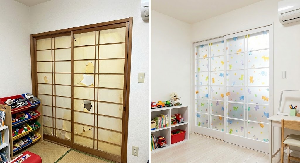 子ども部屋 障子リフォームの画像