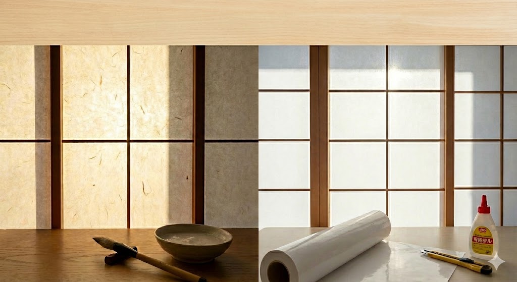 素材選び：障子紙とプラスチックの比較