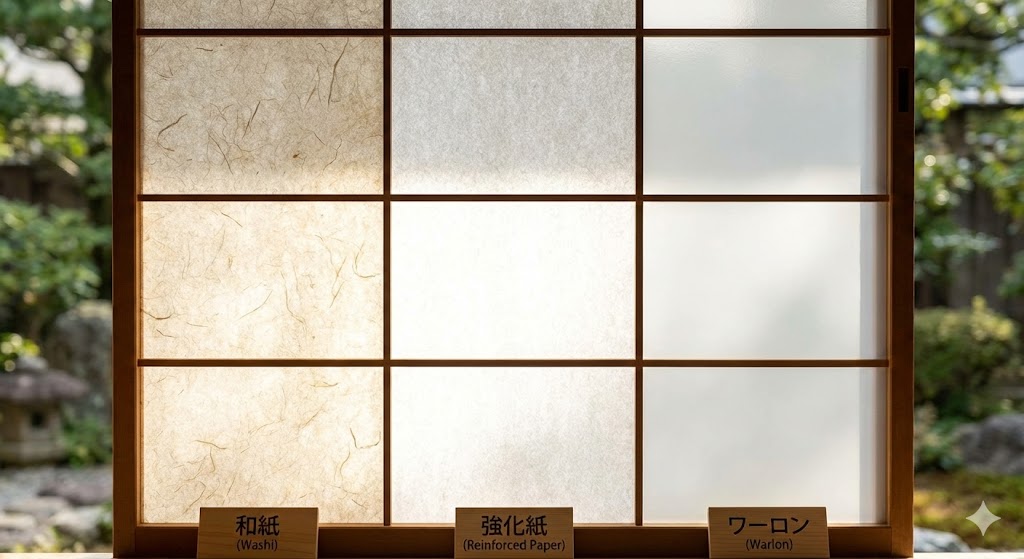 素材比較：和紙、強化紙、ワーロンの選び方