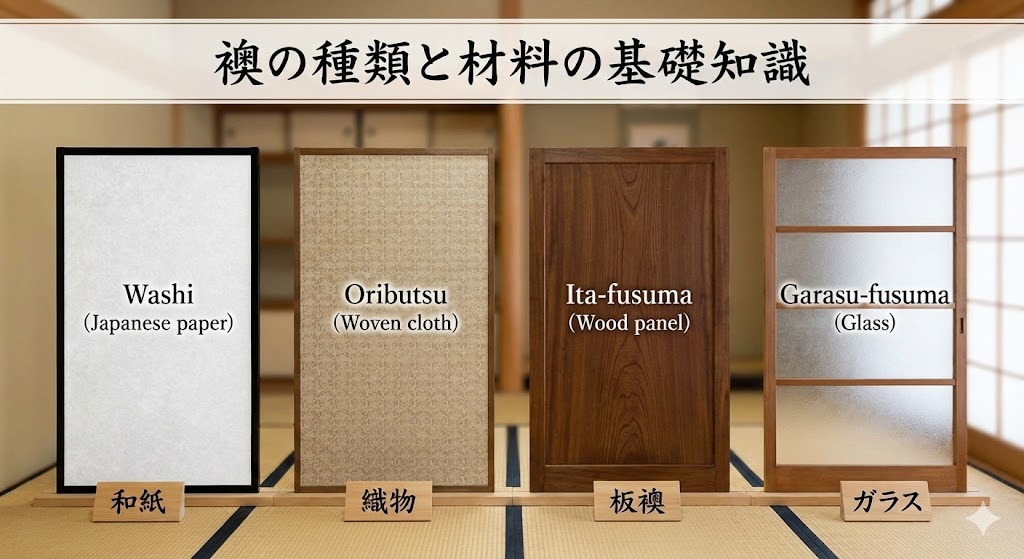 襖の種類と材料の基礎知識