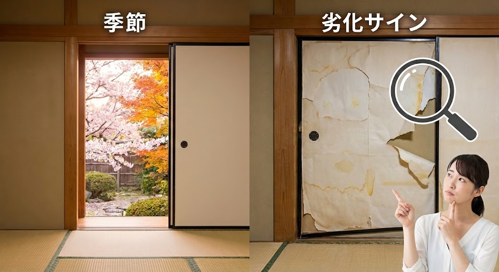 襖張替えのベストタイミングとは？季節と劣化サインを見て判断する方法